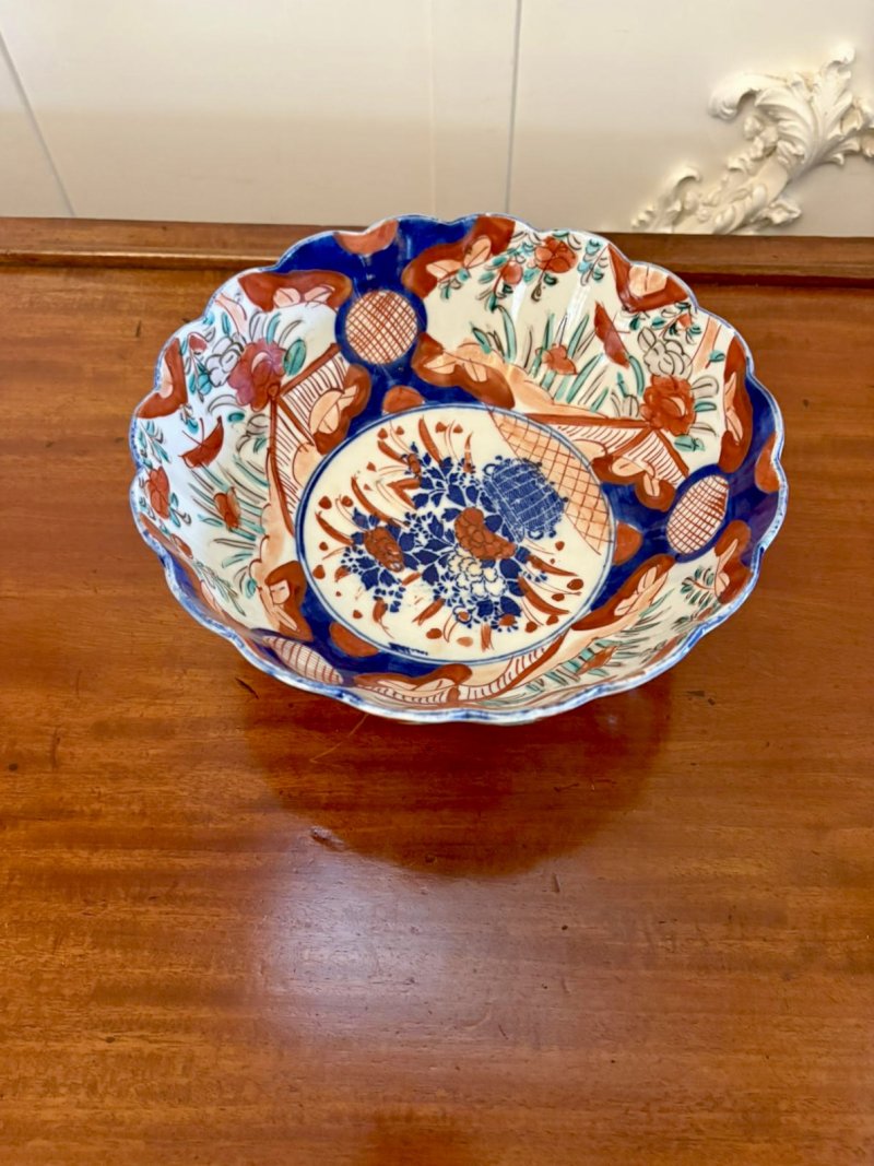Antique Edwardian Quality Japanese Imari Bowl - Image 4